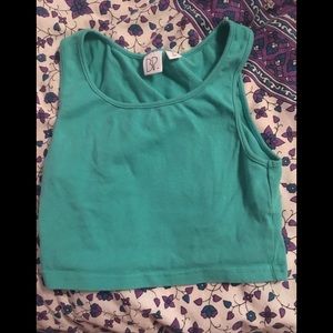 Teal crop top